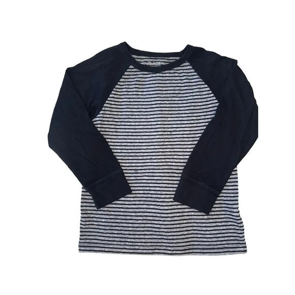 Children's Place Boys‎ Long Sleeve Shirt Gray/green  Graphic size s 5/6 set of 2 - Picture 3 of 12